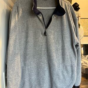 Men's Badge Gray Quarter-Zip Fleece Sz L - Fits more like XL